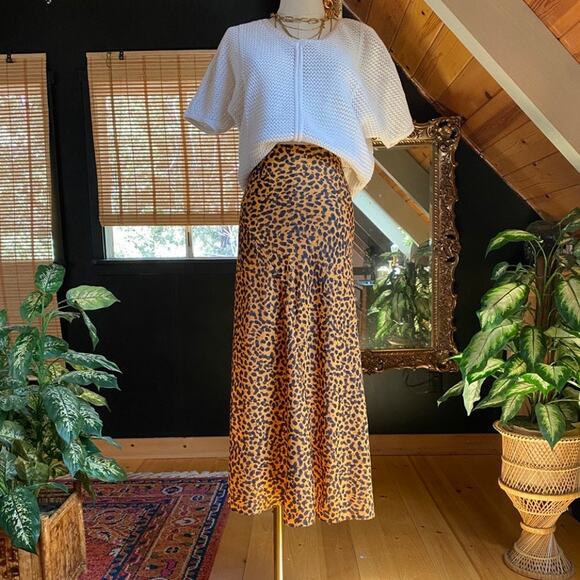 & Other Stories Dresses & Skirts - & Other Stories Midi Skirt Leopard Cheetah